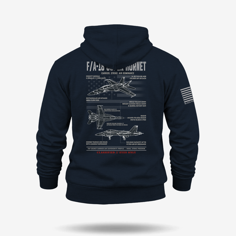 F/A-18 Super Hornet Schematic Hoodie