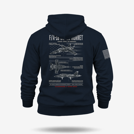 F/A-18 Super Hornet Schematic Hoodie