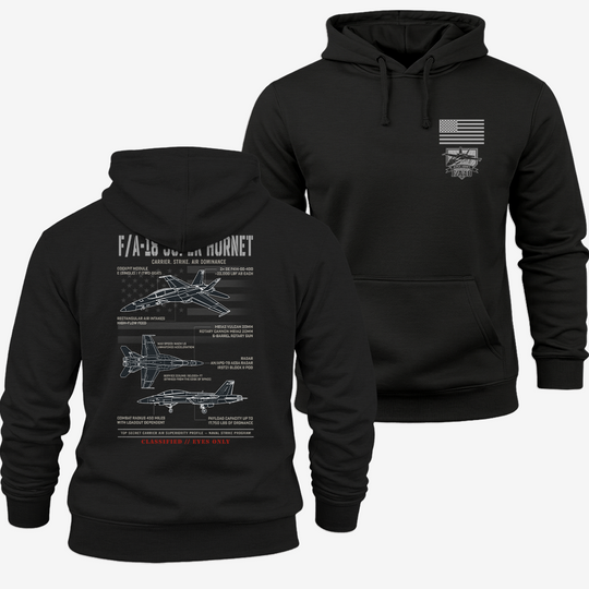 F/A-18 Super Hornet Schematic Hoodie