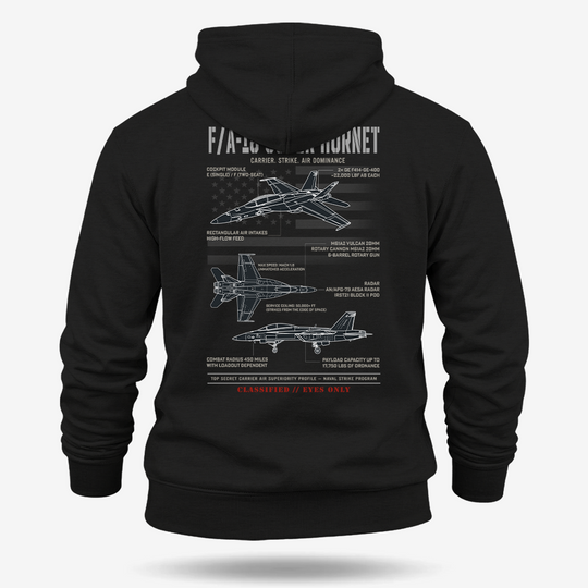 F/A-18 Super Hornet Schematic Hoodie