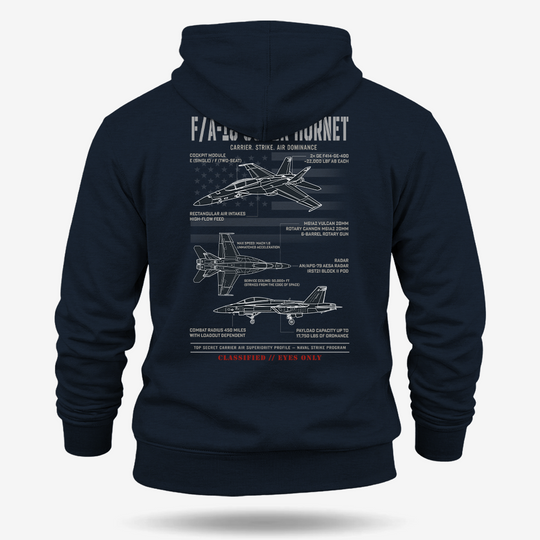 F/A-18 Super Hornet Schematic Hoodie