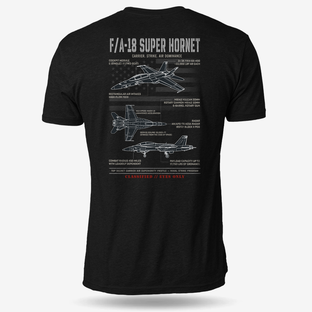 F/A-18 Super Hornet Schematic T Shirt