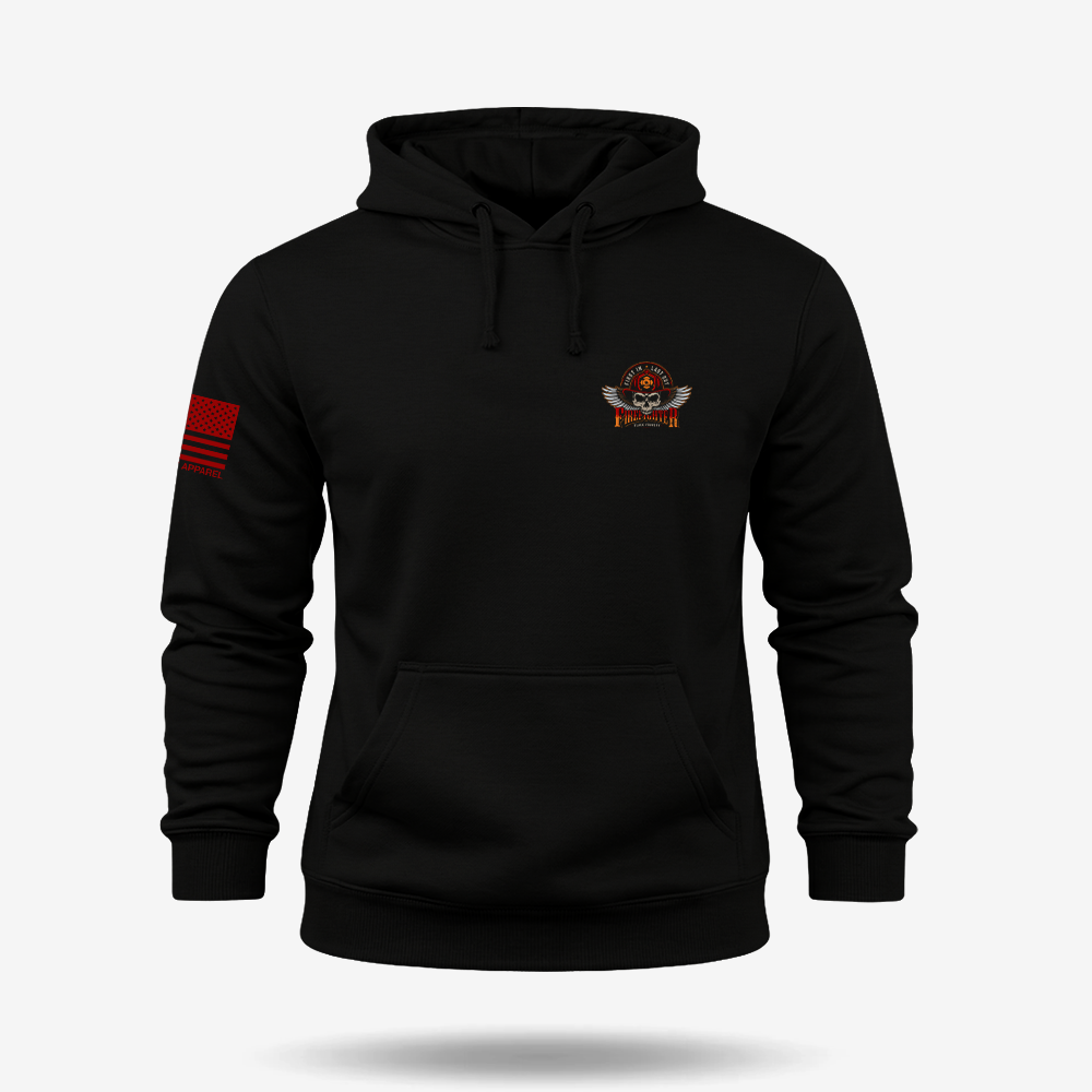 First In Last Out Firefighter Hoodie