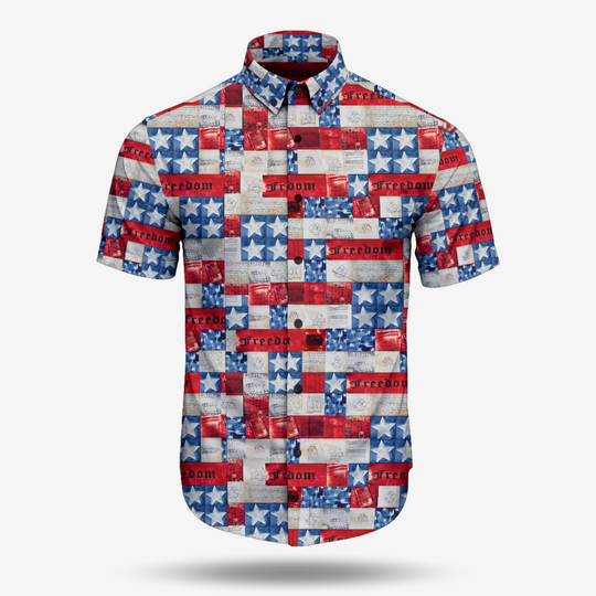 Freedom Flag Button Down Shirt
