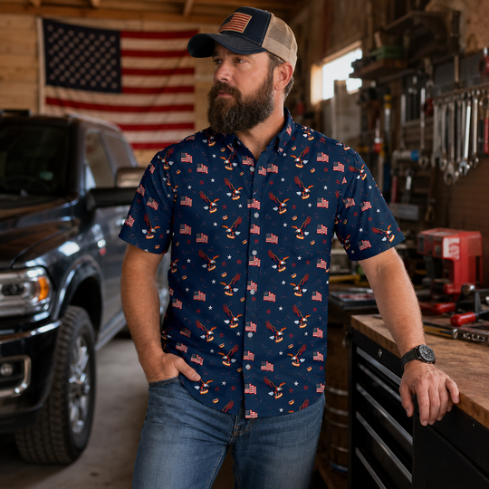 Freedom Eagle Button Down Shirt