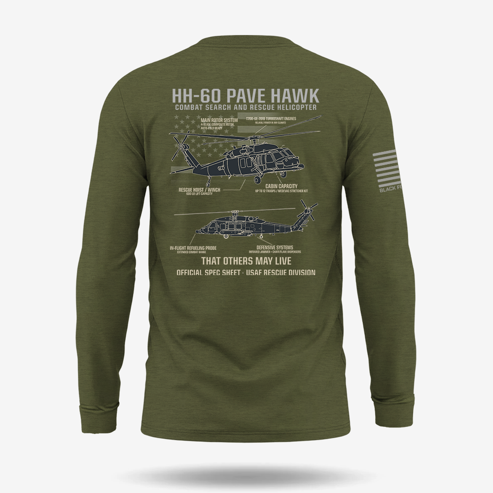 HH-60 PAVE HAWK Schematic Long Sleeve