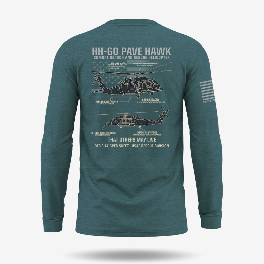 HH-60 PAVE HAWK Schematic Long Sleeve