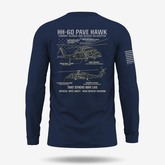 HH-60 PAVE HAWK Schematic Long Sleeve