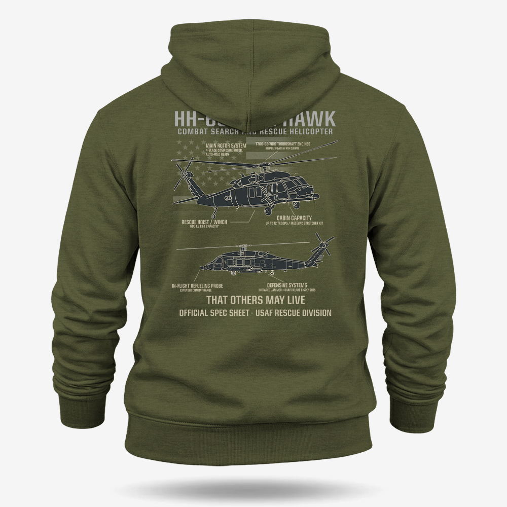 HH-60 PAVE HAWK Schematic Hoodie