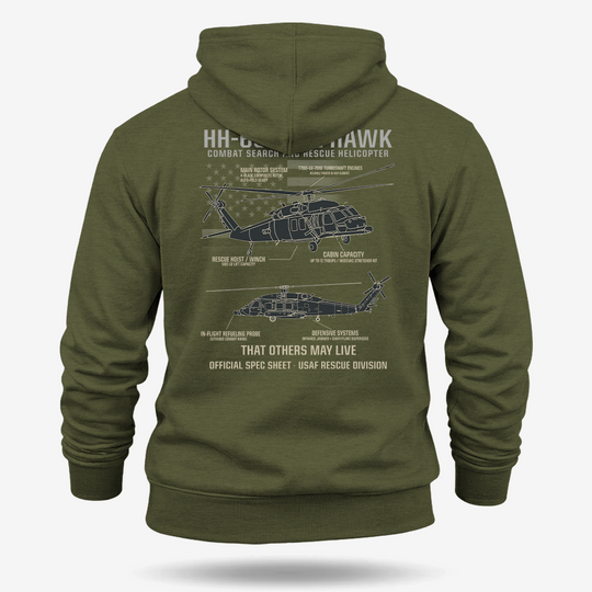 HH-60 PAVE HAWK Schematic Hoodie