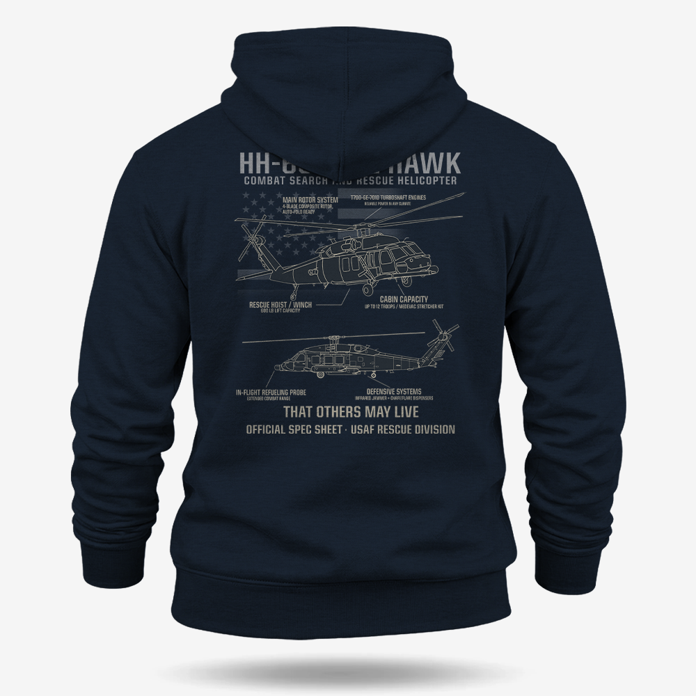 HH-60 PAVE HAWK Schematic Hoodie