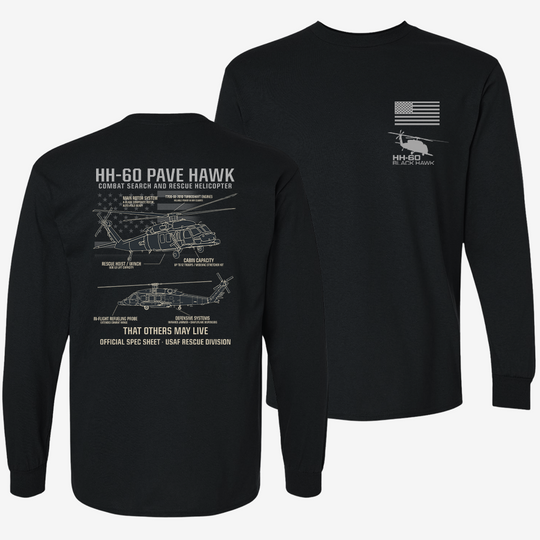 HH-60 PAVE HAWK Schematic Long Sleeve