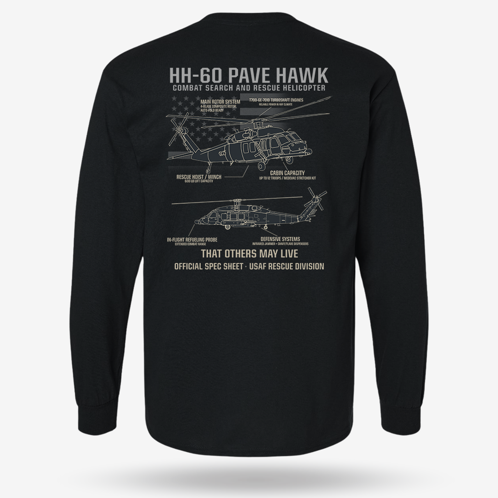 HH-60 PAVE HAWK Schematic Long Sleeve