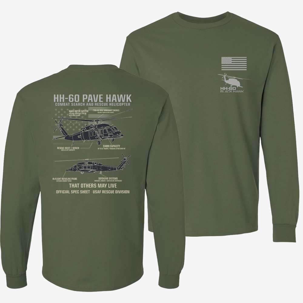 HH-60 PAVE HAWK Schematic Long Sleeve