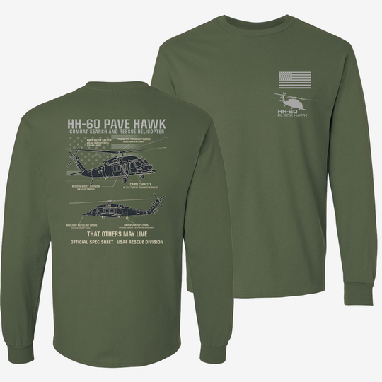 HH-60 PAVE HAWK Schematic Long Sleeve