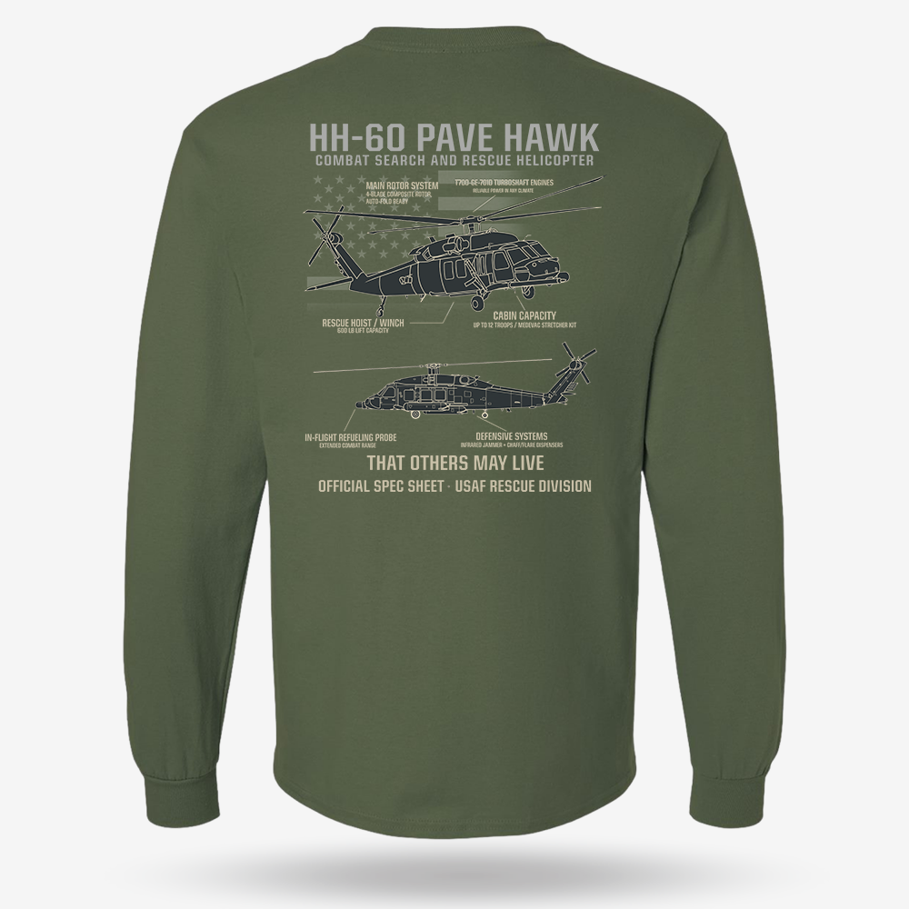 HH-60 PAVE HAWK Schematic Long Sleeve