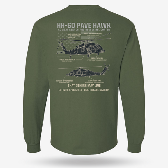 HH-60 PAVE HAWK Schematic Long Sleeve