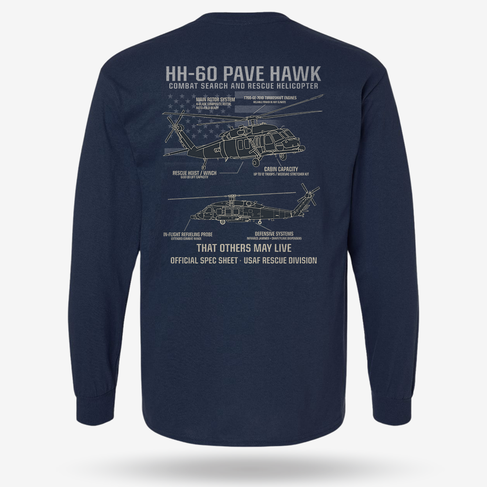 HH-60 PAVE HAWK Schematic Long Sleeve