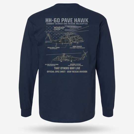HH-60 PAVE HAWK Schematic Long Sleeve