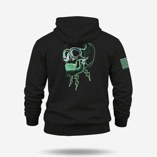High Voltage Skull Hoodie