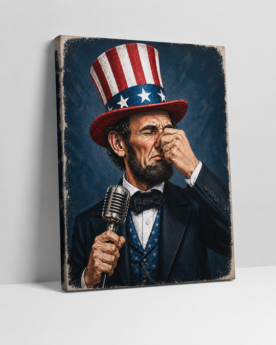 Honest Abe Smells Trouble - Canvas Poster