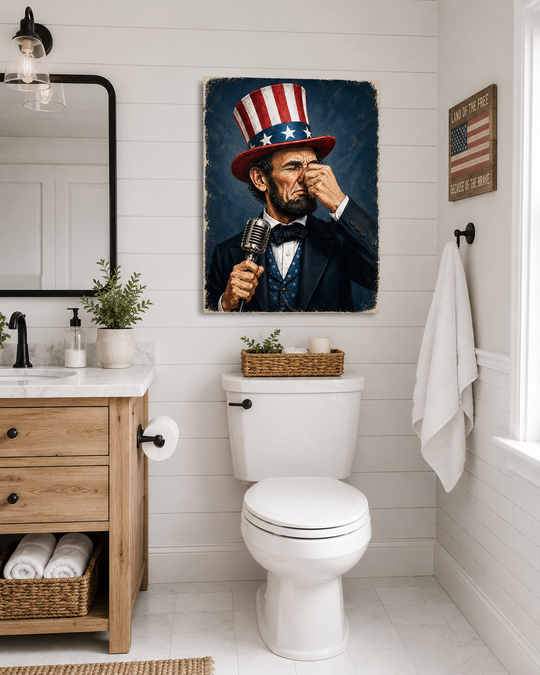 Honest Abe Smells Trouble - Canvas Poster