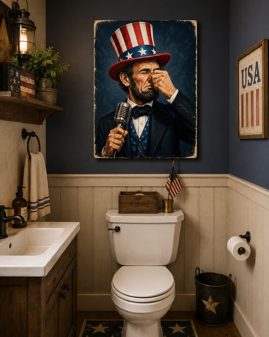 Honest Abe Smells Trouble - Canvas Poster