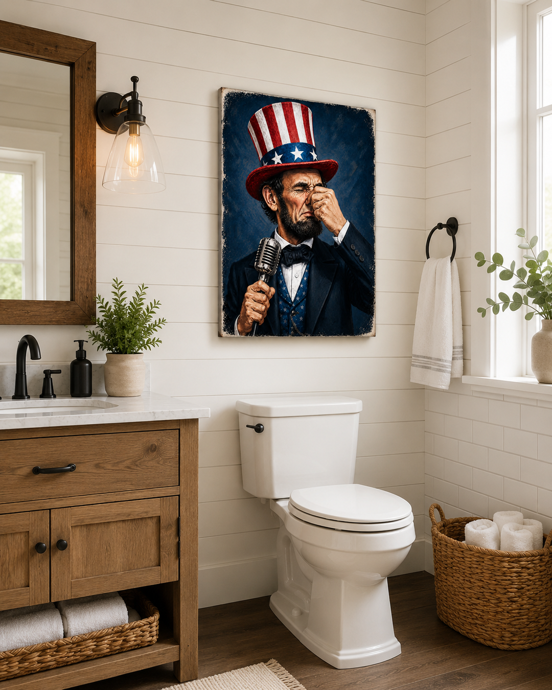 Honest Abe Smells Trouble - Canvas Poster