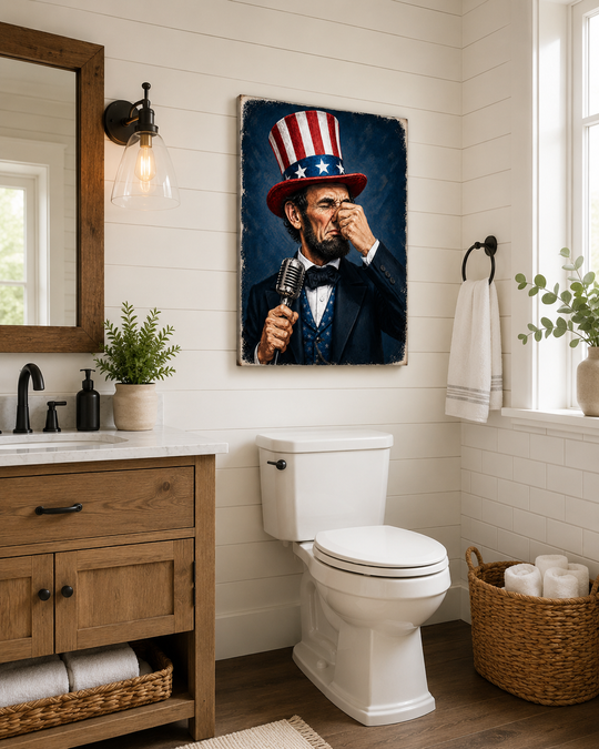 Honest Abe Smells Trouble - Canvas Poster