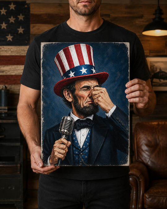 Honest Abe Smells Trouble - Canvas Poster