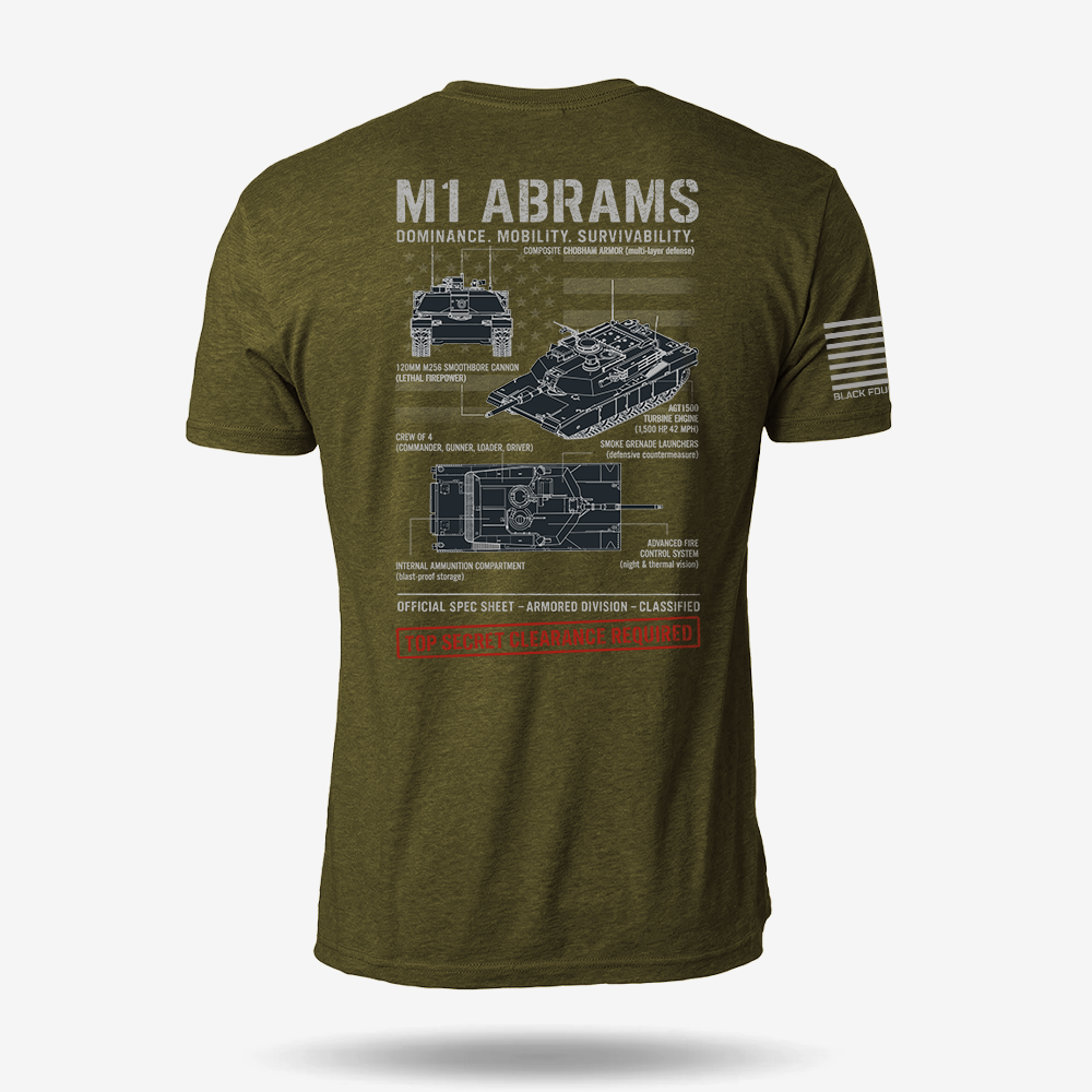 M1 Abrams Schematic T Shirt