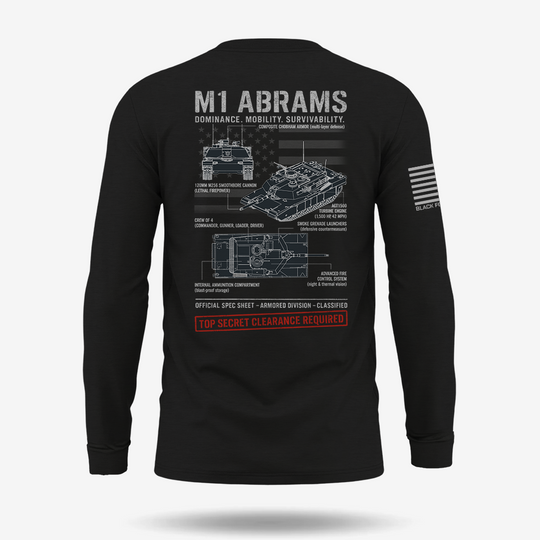 M1 Abrams Schematic Long Sleeve