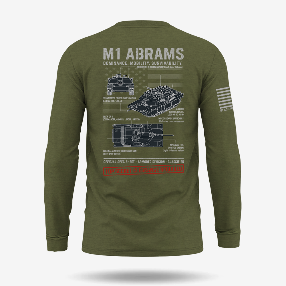 M1 Abrams Schematic Long Sleeve
