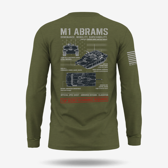 M1 Abrams Schematic Long Sleeve