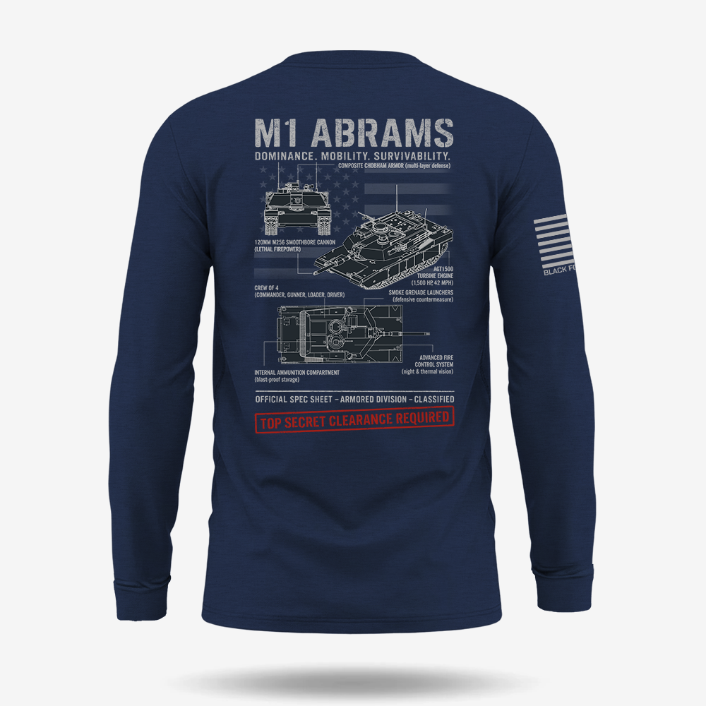 M1 Abrams Schematic Long Sleeve