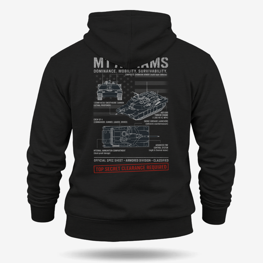 M1 Abrams Schematic Hoodie