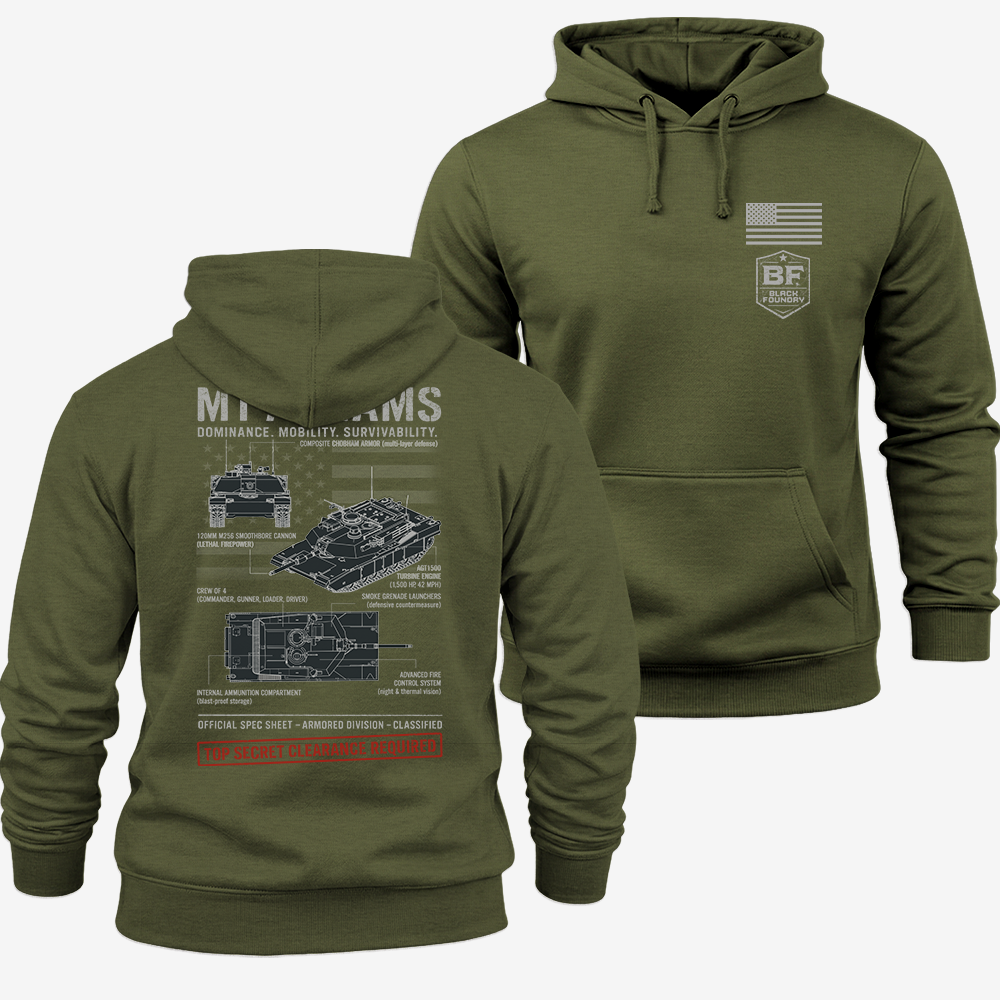 M1 Abrams Schematic Hoodie