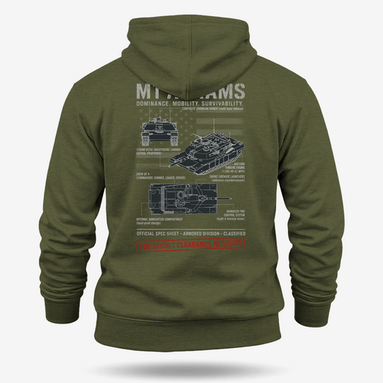 M1 Abrams Schematic Hoodie