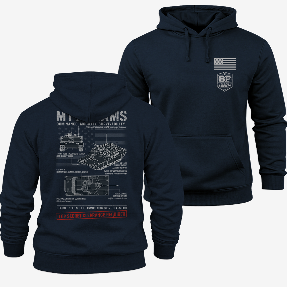 M1 Abrams Schematic Hoodie