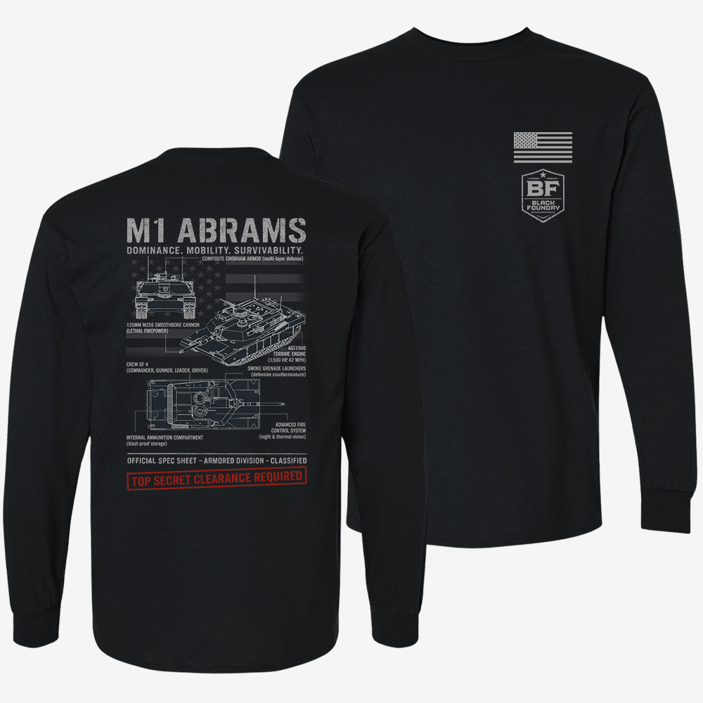 M1 Abrams Schematic Long Sleeve