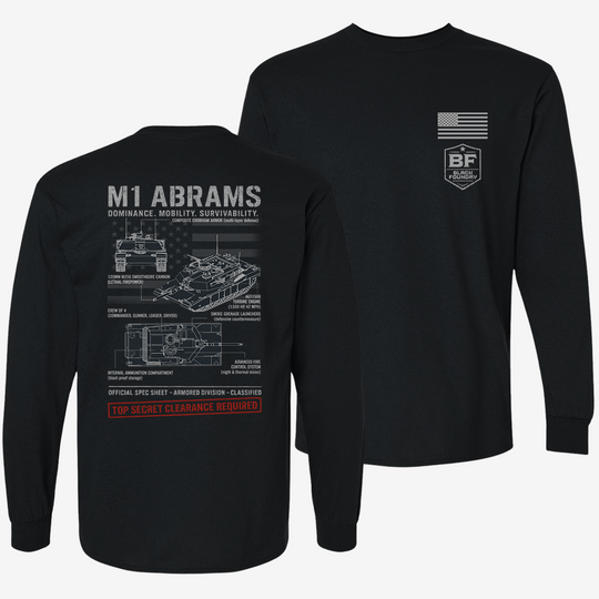 M1 Abrams Schematic Long Sleeve
