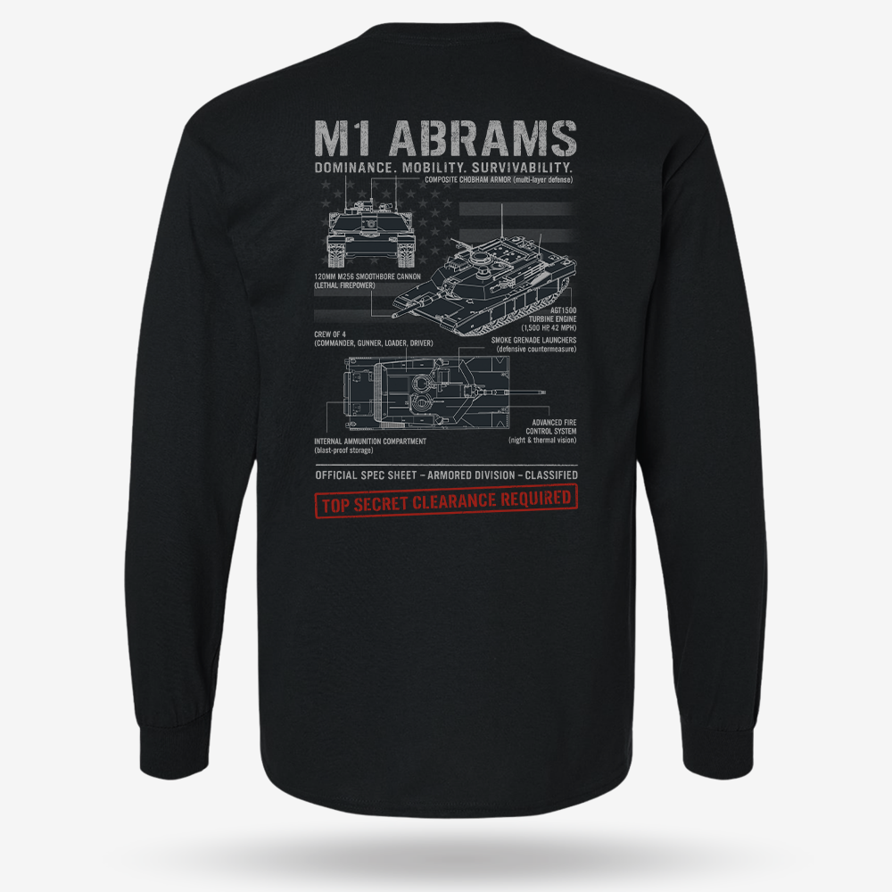 M1 Abrams Schematic Long Sleeve