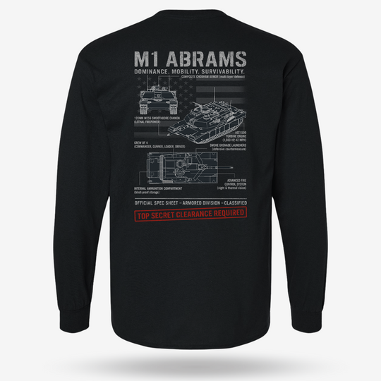 M1 Abrams Schematic Long Sleeve
