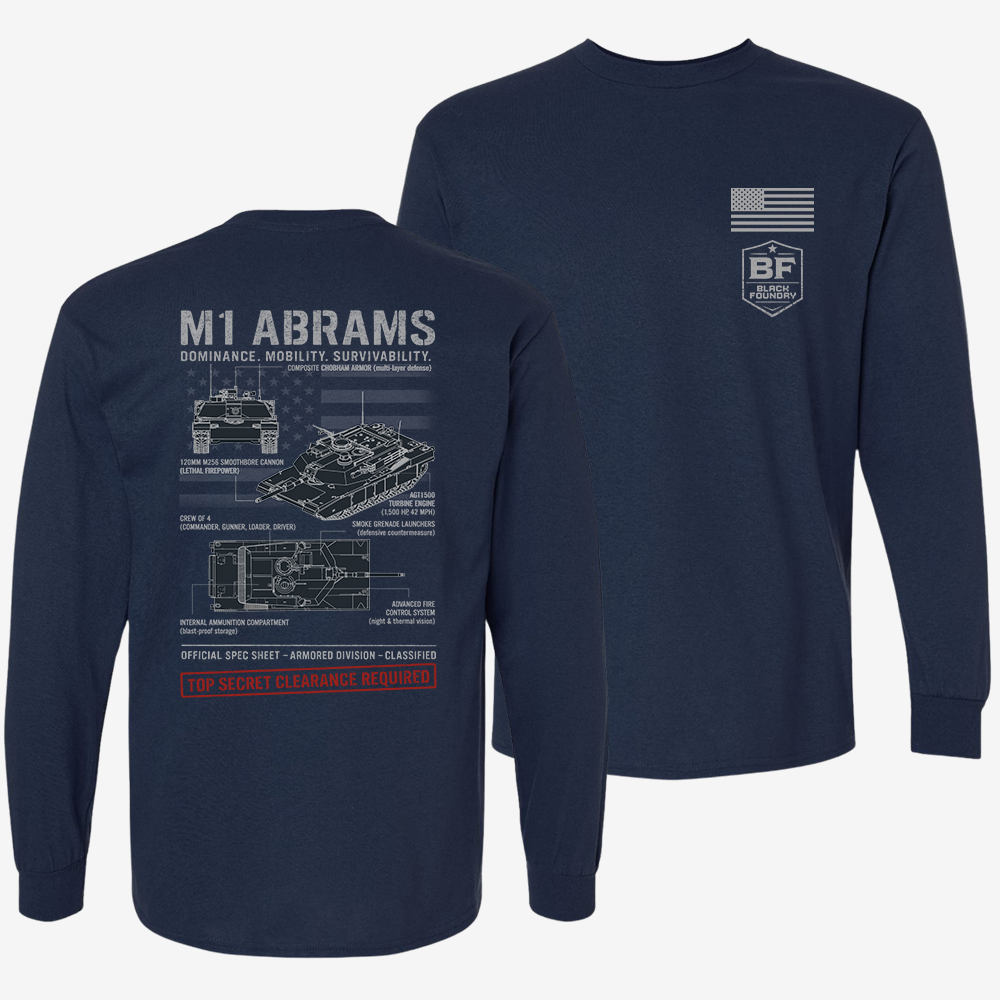 M1 Abrams Schematic Long Sleeve