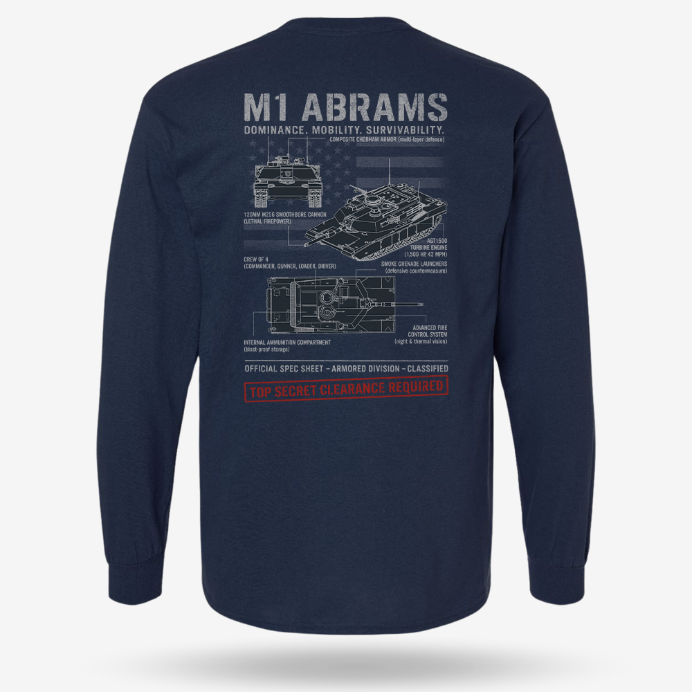 M1 Abrams Schematic Long Sleeve