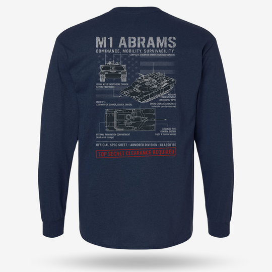 M1 Abrams Schematic Long Sleeve