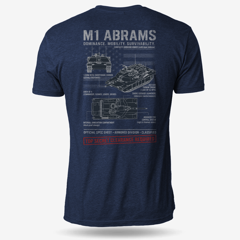 M1 Abrams Schematic T Shirt