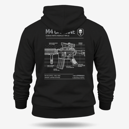 M4 Carbine Schematic Hoodie