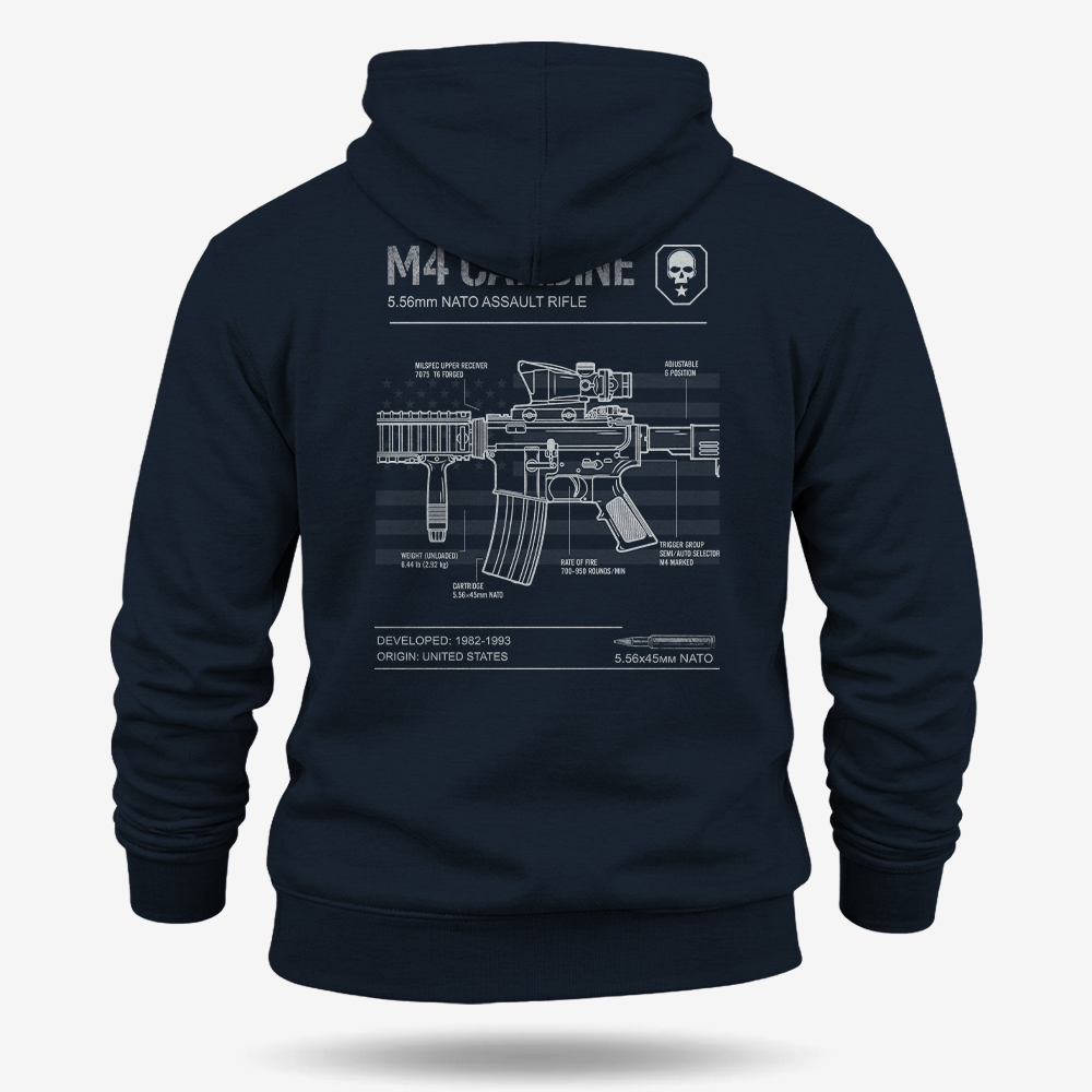 M4 Carbine Schematic Hoodie