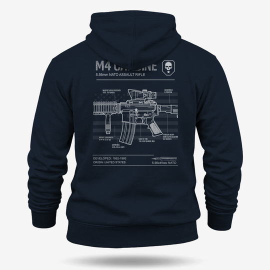 M4 Carbine Schematic Hoodie